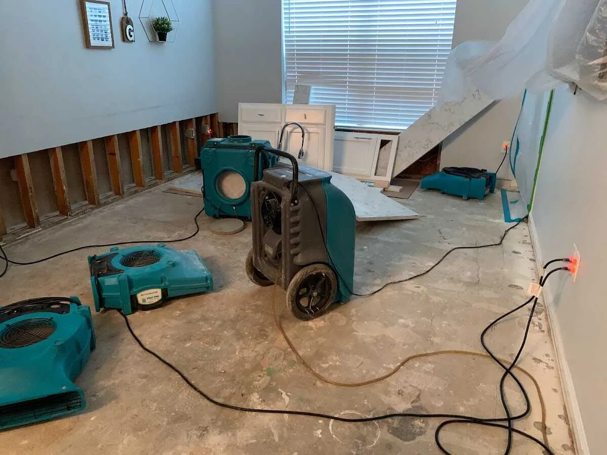 Dehumidifier in flood-cut room for Water Extraction & Removal in Winter Springs